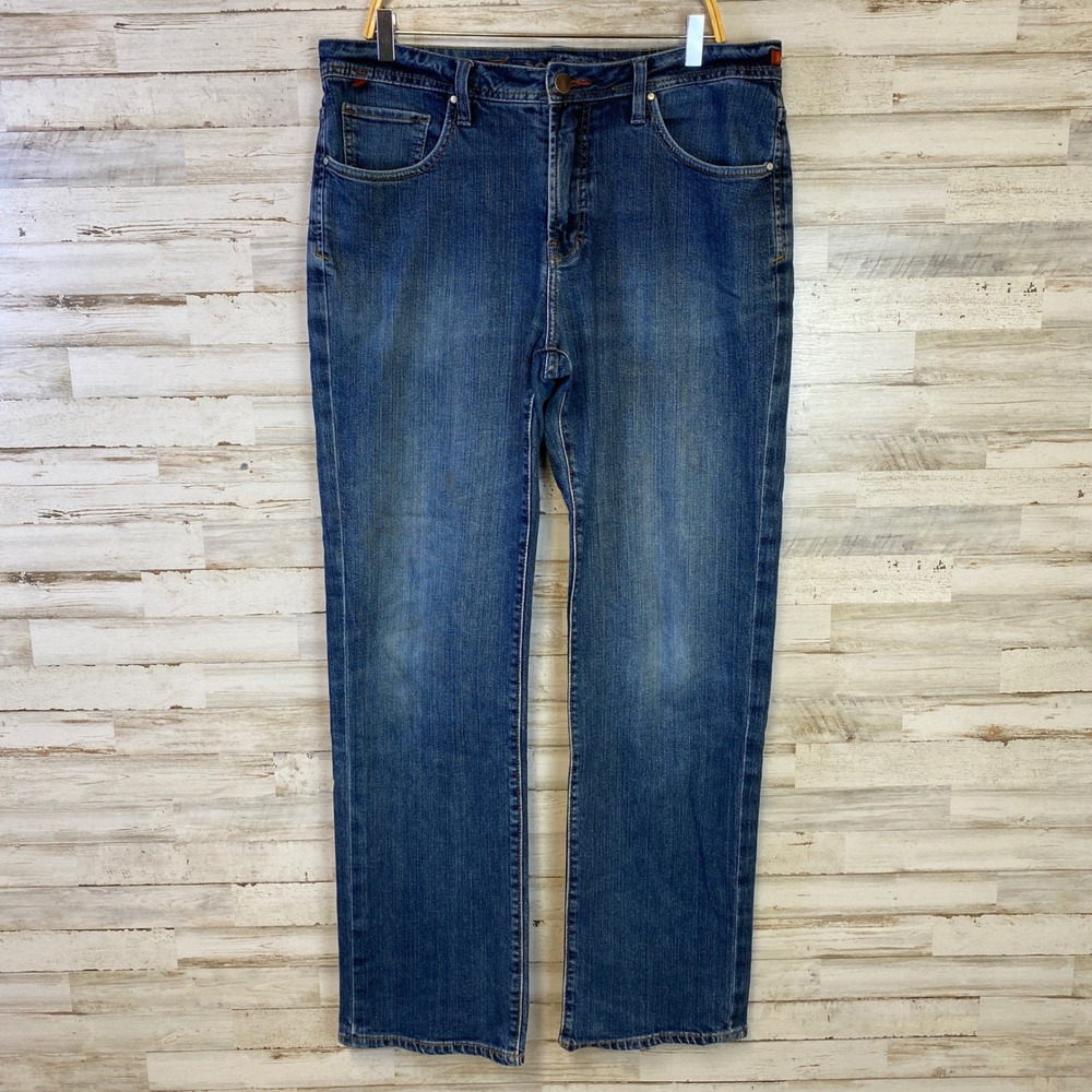 WORN Aged Denim Jeans Men 36x34 Blue Denim Straight Designer Streetwear